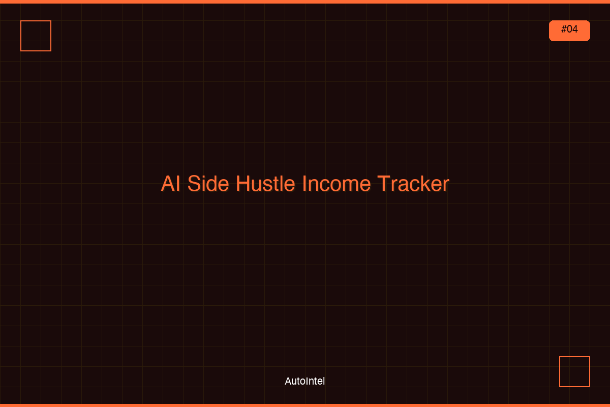 AI Side Hustle Income Tracker & Profitability Calculator — Excel Spreadsheet