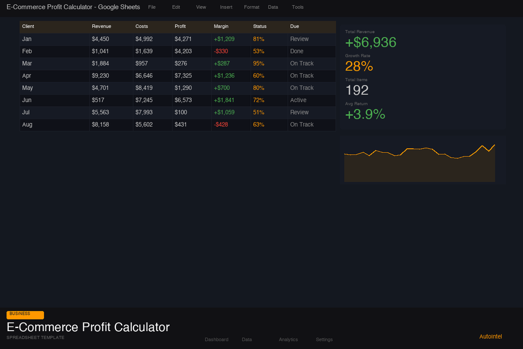 E-Commerce Profit Calculator & Fee Analyzer — Complete Excel Workbook