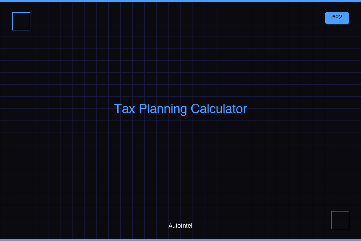 Tax Planning & Estimated Tax Calculator — Complete Excel Workbook