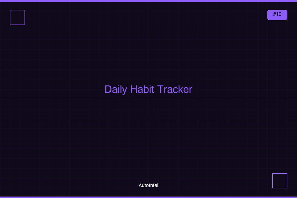Daily Habit Tracker & Life Score Dashboard