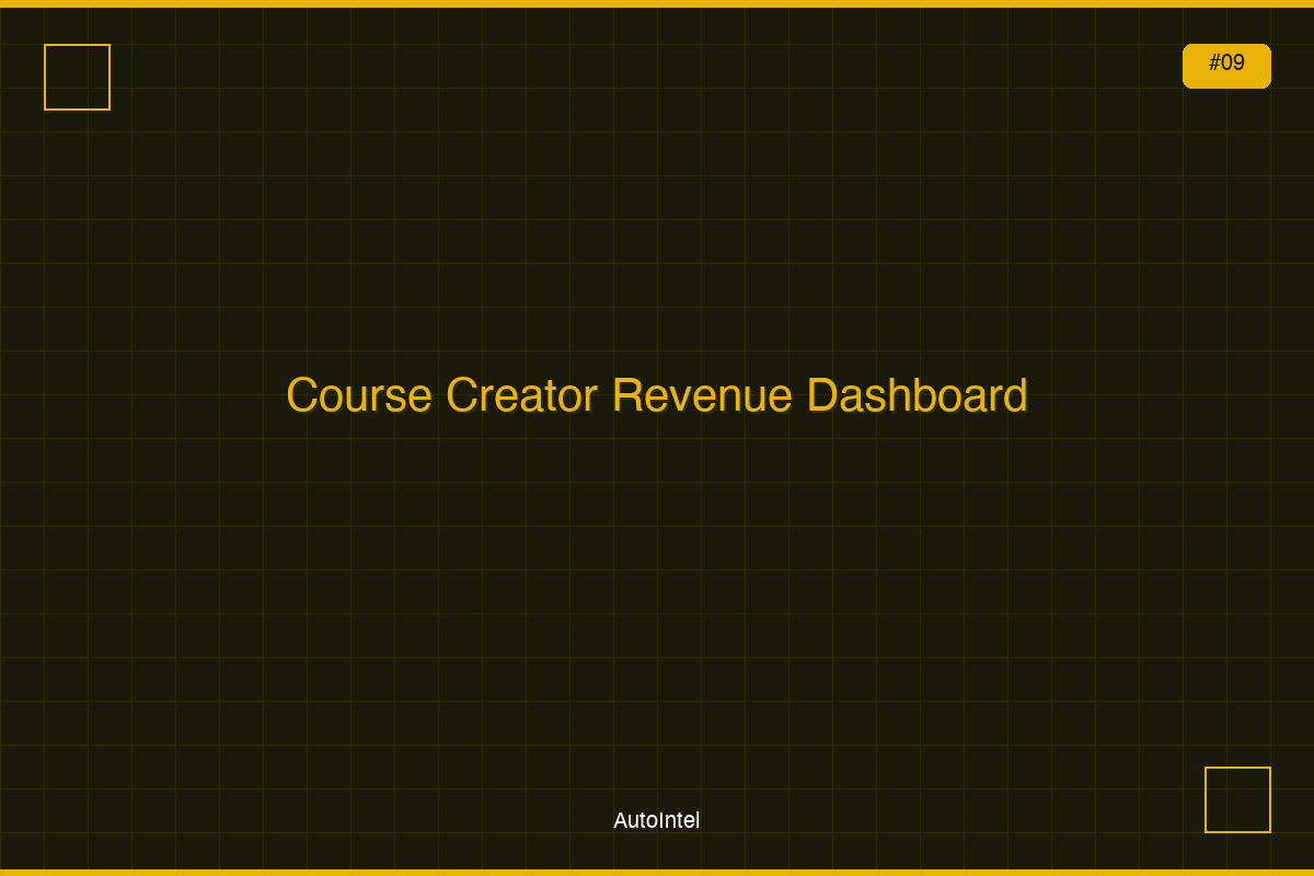 Course Creator Revenue & Analytics Dashboard — Complete Excel Workbook